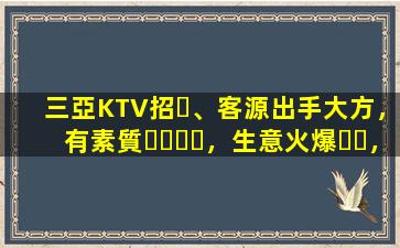 三亞KTV招、客源出手大方，有素質，生意火爆，